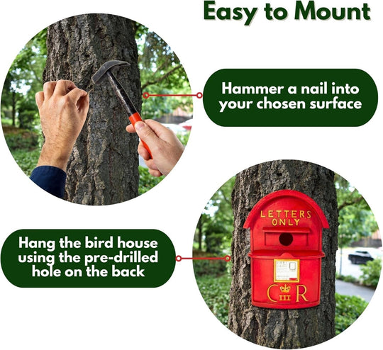 Nichoir Oiseau Suspendu Décoratif Maison Pour Oiseaux Design Boîte Aux Lettres 7