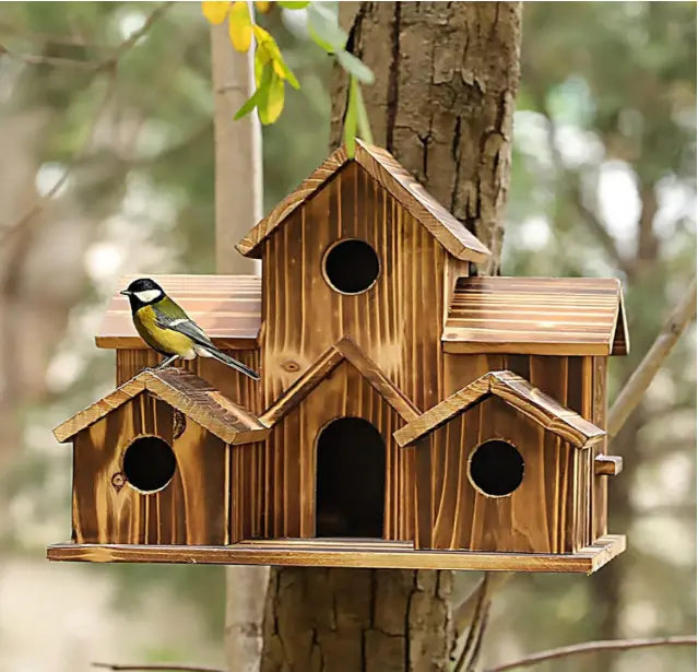 Nichoir en Bois Spacieux pour Oiseaux Extérieur 1