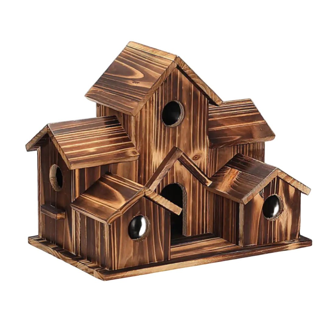 Nichoir en Bois Spacieux pour Oiseaux Extérieur 3
