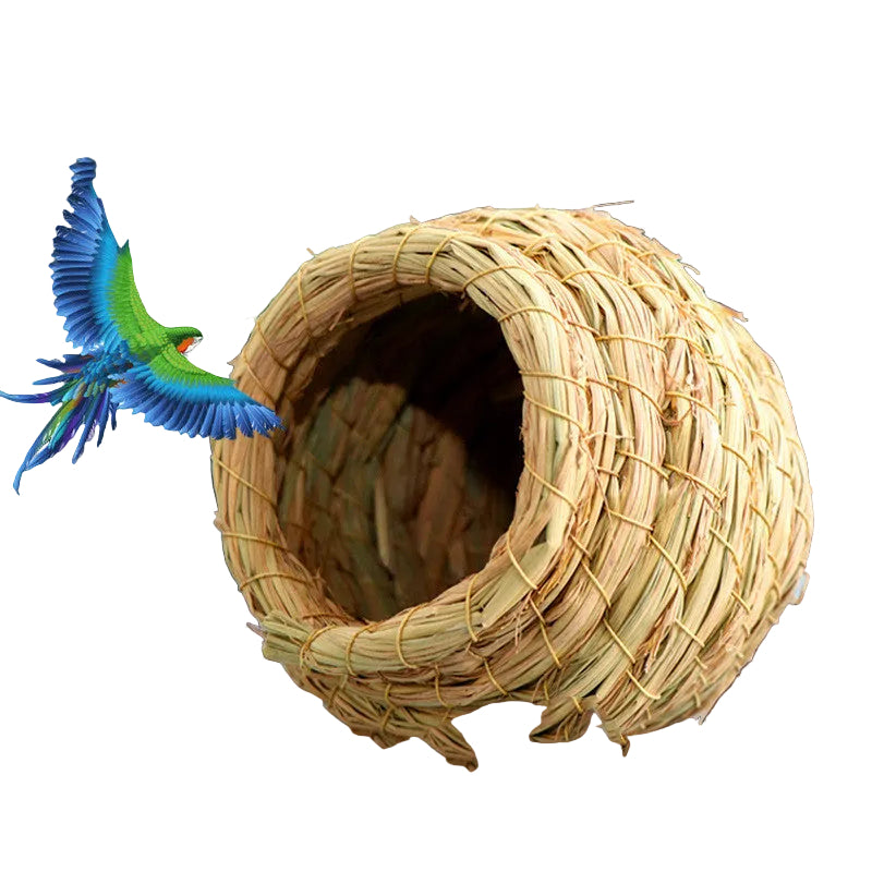 Nid d'oiseau en paille pour animaux 0