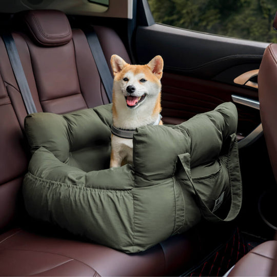 Nid de Voyage Confortable pour Chien avec Rembourrage Doux et Poches Pratiques 1