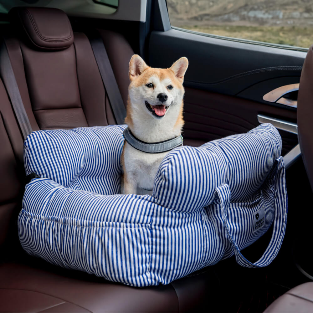Nid de Voyage Confortable pour Chien avec Rembourrage Doux et Poches Pratiques 4