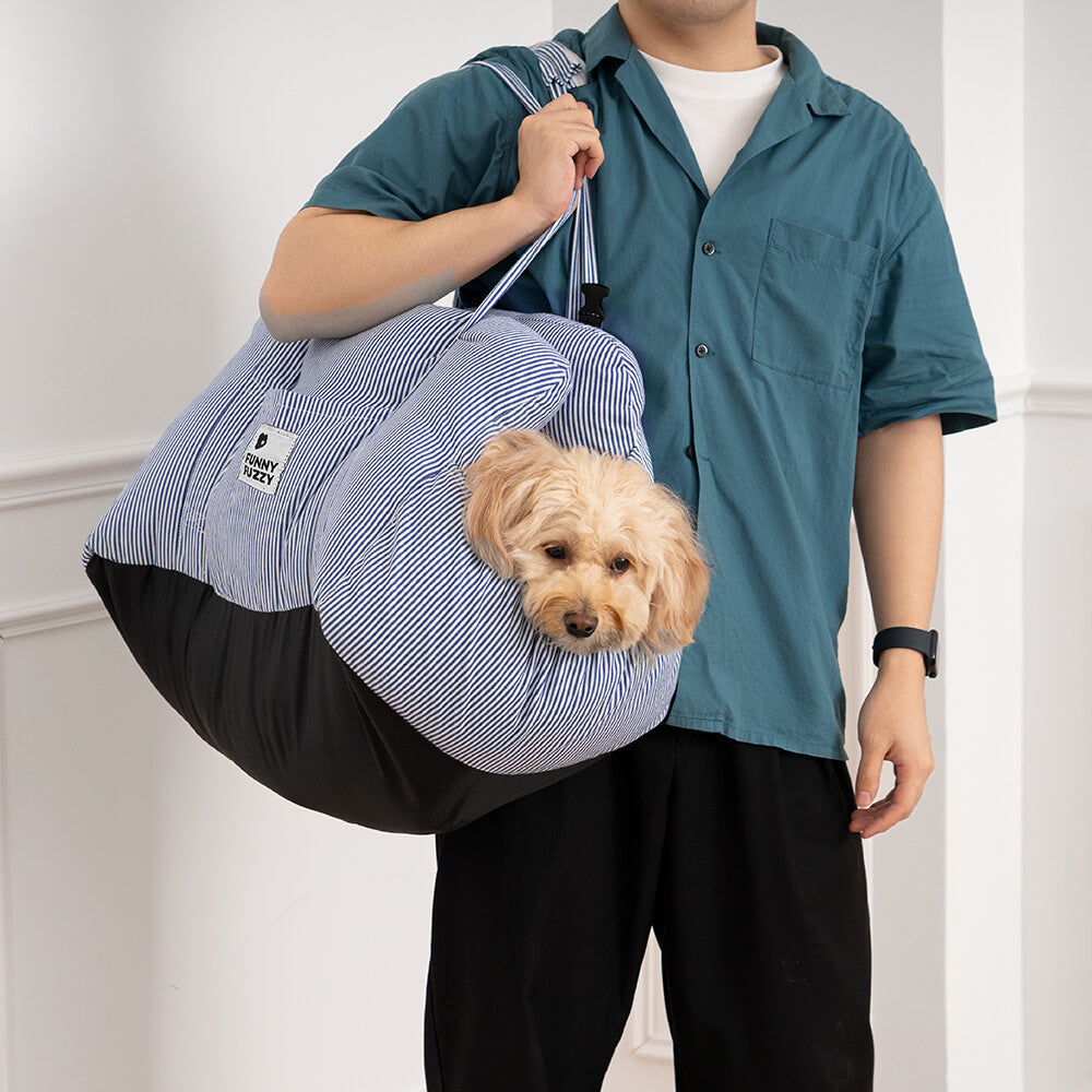 Nid de Voyage Confortable pour Chien avec Rembourrage Doux et Poches Pratiques 5