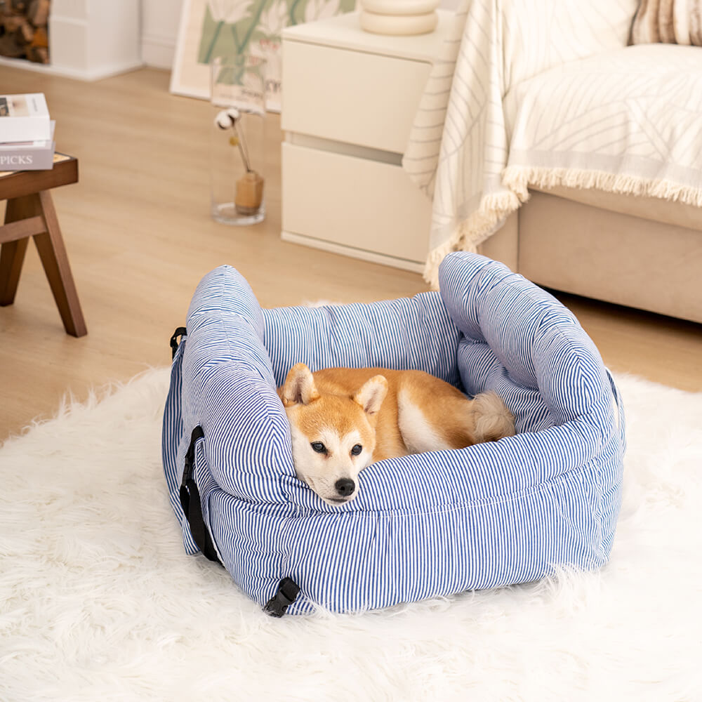 Nid de Voyage Confortable pour Chien avec Rembourrage Doux et Poches Pratiques 6