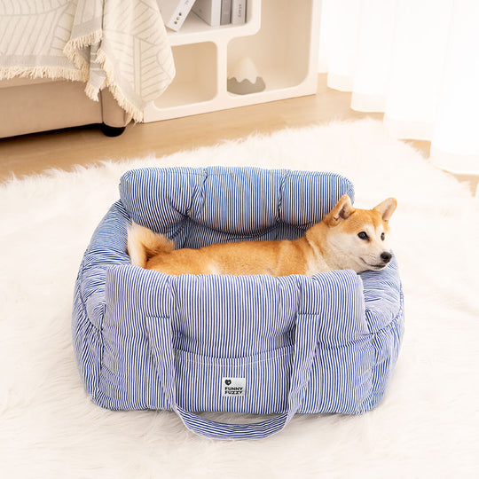 Nid de Voyage Confortable pour Chien avec Rembourrage Doux et Poches Pratiques 8