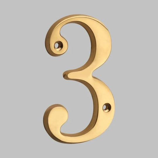 Numéros de Maison Classiques en Laiton pour Entrée 3