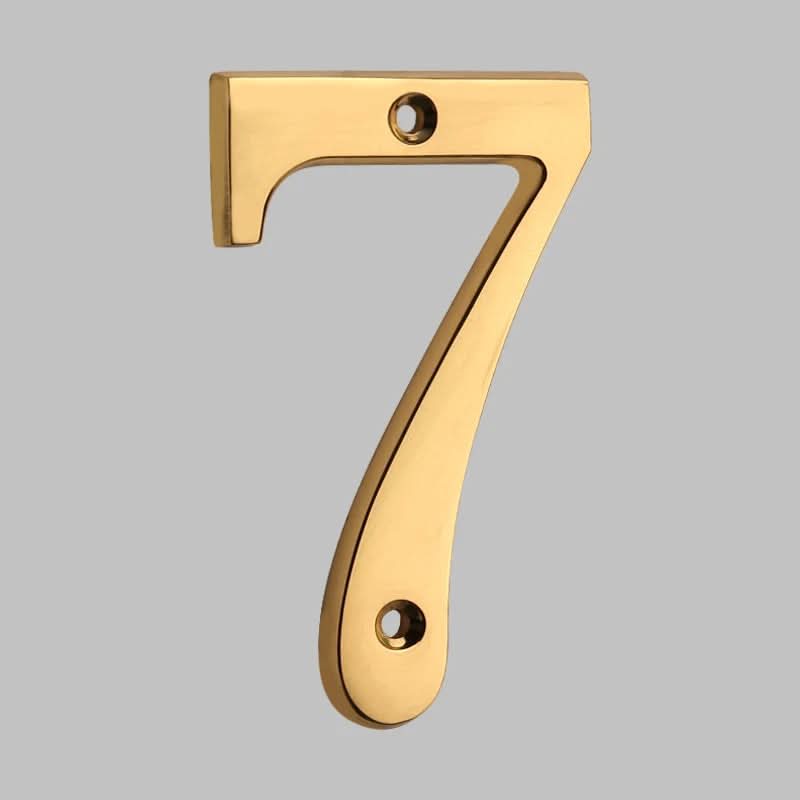 Numéros de Maison Classiques en Laiton pour Entrée 7