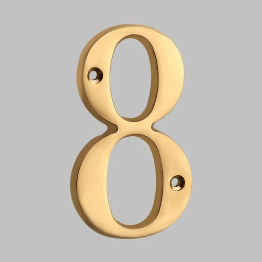 Numéros de Maison Classiques en Laiton pour Entrée 8