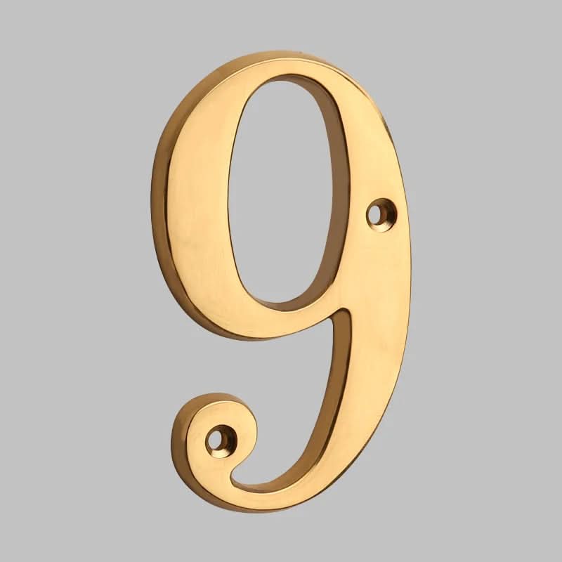 Numéros de Maison Classiques en Laiton pour Entrée 9