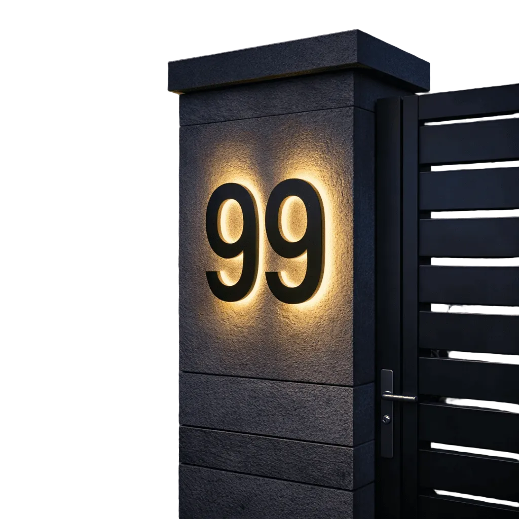 Numéros de Maison LED Personnalisables Modernes 0