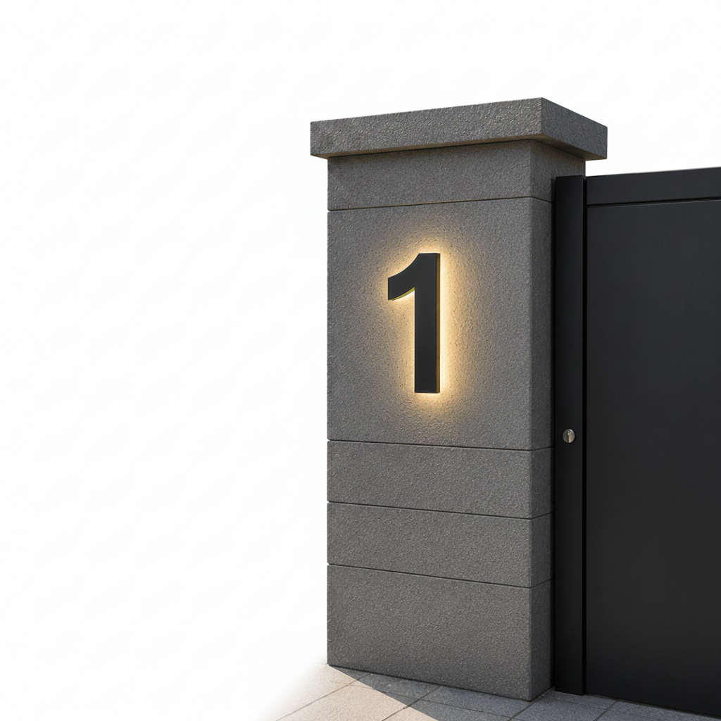 Numéros de Maison LED Personnalisables Modernes 0