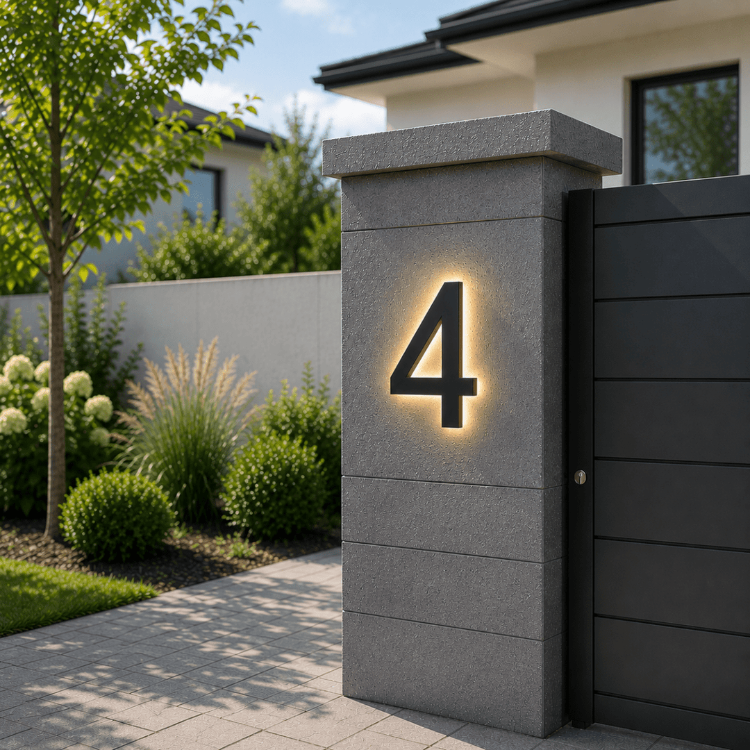 Numéros de Maison LED Personnalisables Modernes 4