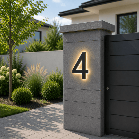 Numéros de Maison LED Personnalisables Modernes 4