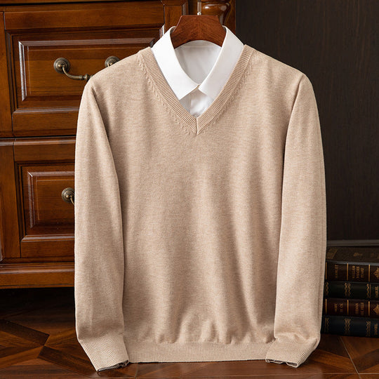 Pull Homme Col V Laine Mérinos Ultra-Douce