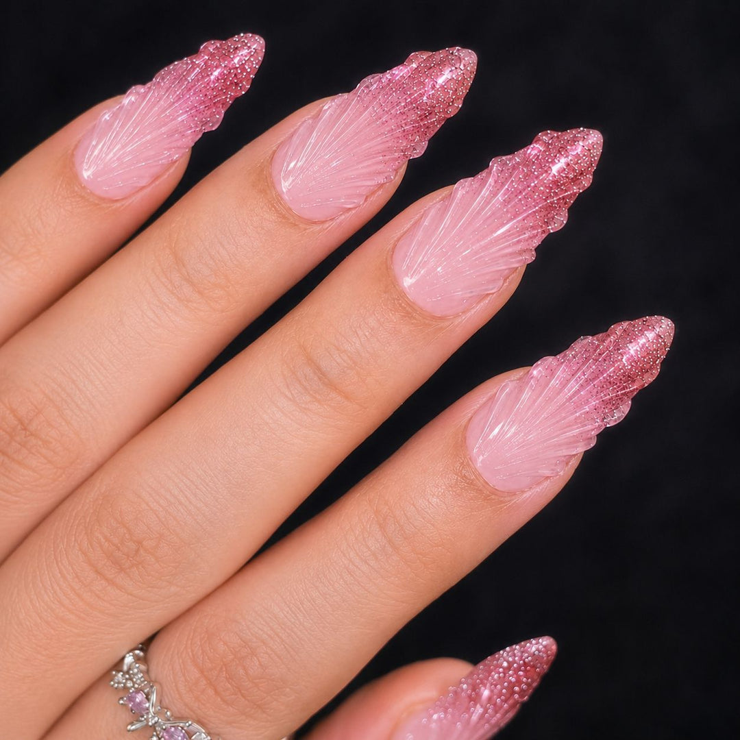 Ongles Artificiels à Paillettes pour Femme Style Glamour 1