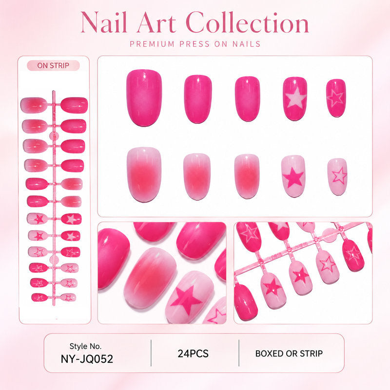 Ongles Press on Femme Style Artistique Facile à Appliquer 6