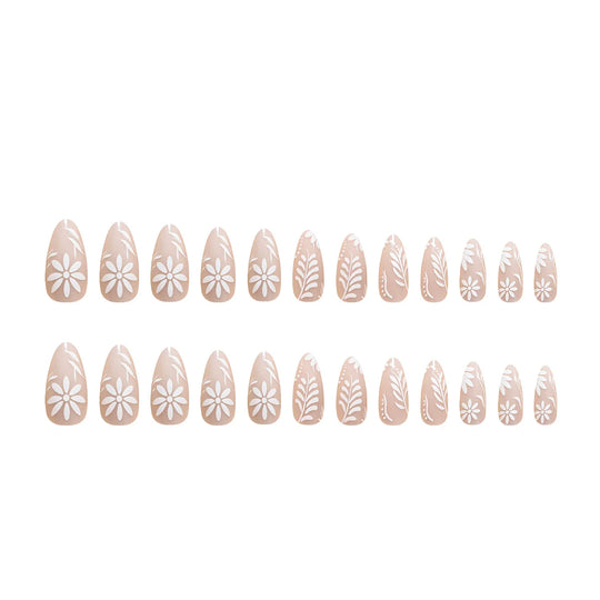 Ongles Stiletto Décorés Floral pour Femme, Décoration Ongle Artistique 3
