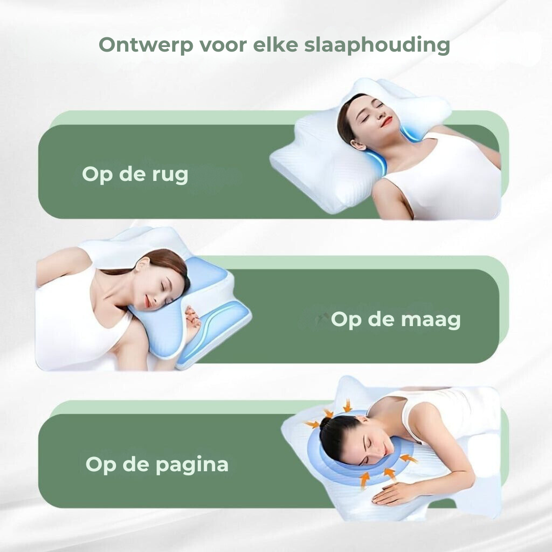 Oreiller Mémoire de Forme Contour Ergonomique pour Toutes Positions 6