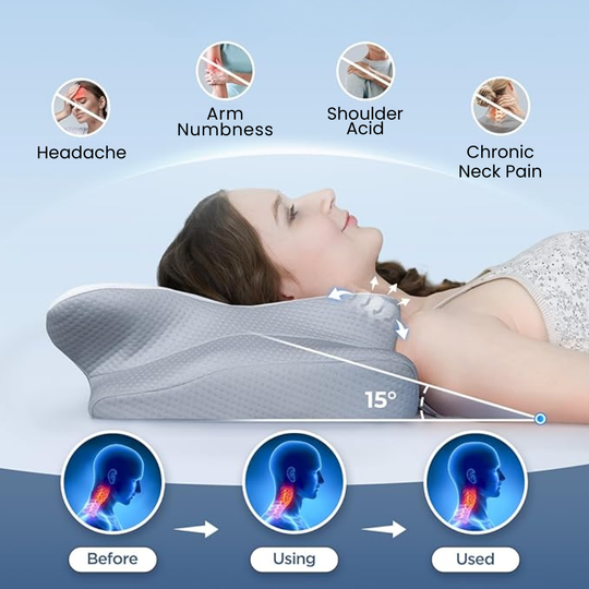 Oreiller Mémoire de Forme Ergonomique Anti-Ronflement pour un Sommeil Réparateur 8
