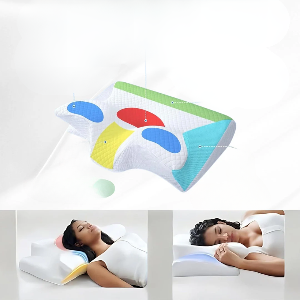 Oreiller Mémorie de Forme Ergonomique Adaptable pour Tous les Dormeurs 2