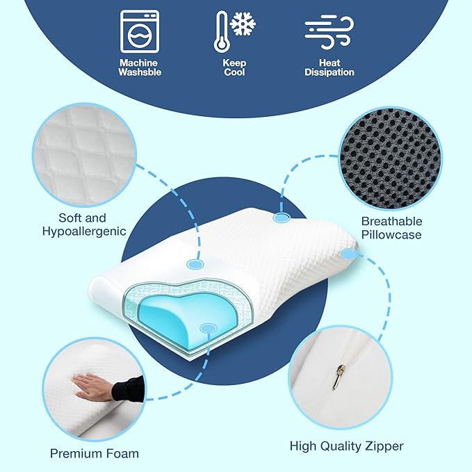 Oreiller Orthopédique Confortable pour un Sommeil Réparateur 3