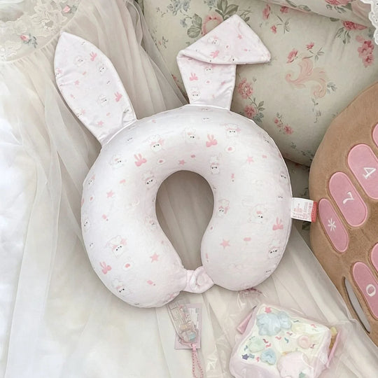 Oreiller cervical enfant forme en U avec oreilles amovibles 3