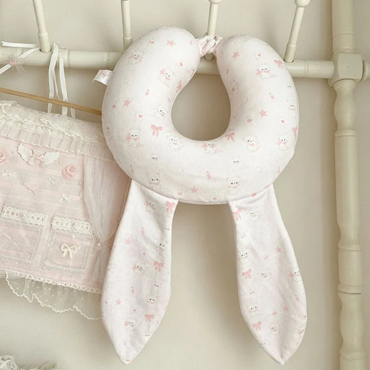 Oreiller cervical enfant forme en U avec oreilles amovibles 4