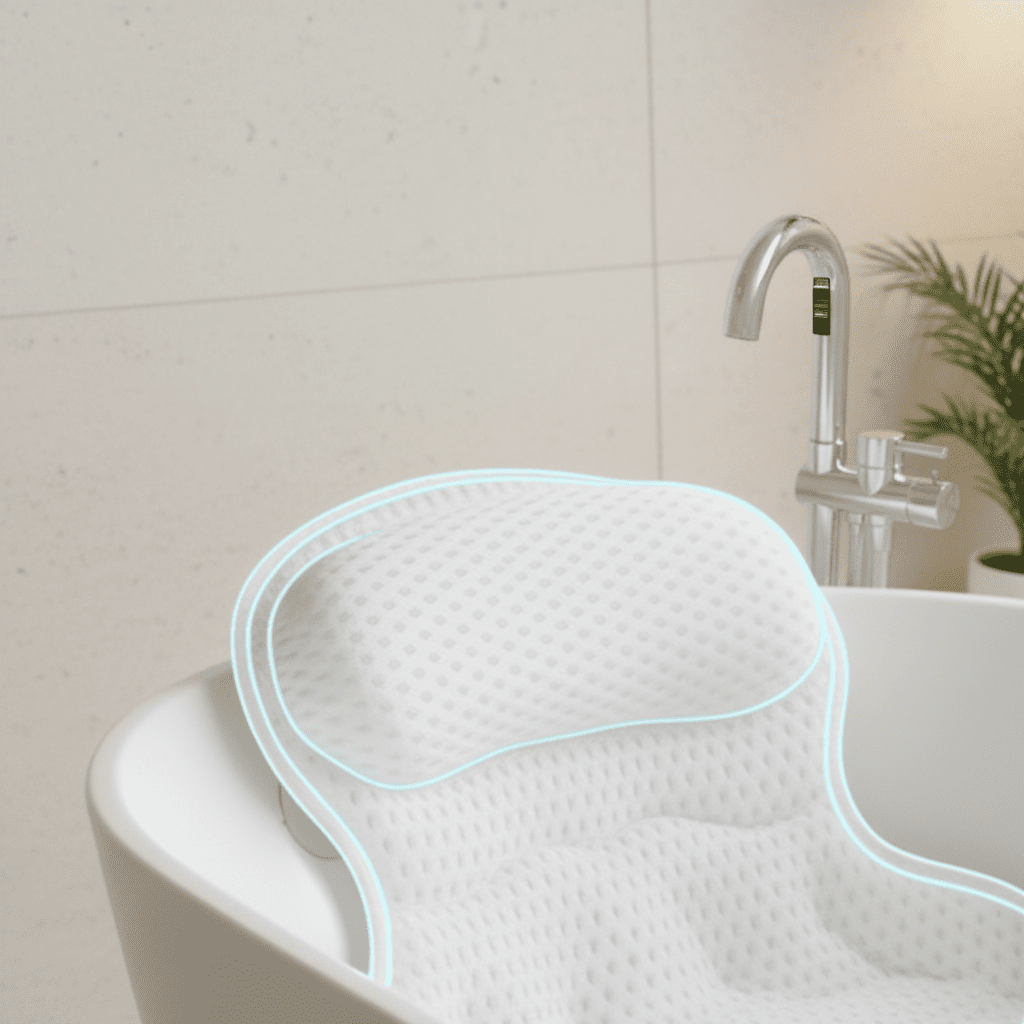 Oreiller de Bain Ergonomique 4D avec Soutien 1