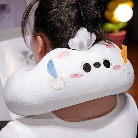 Oreiller de voyage pour enfants avec design visage de chien 2