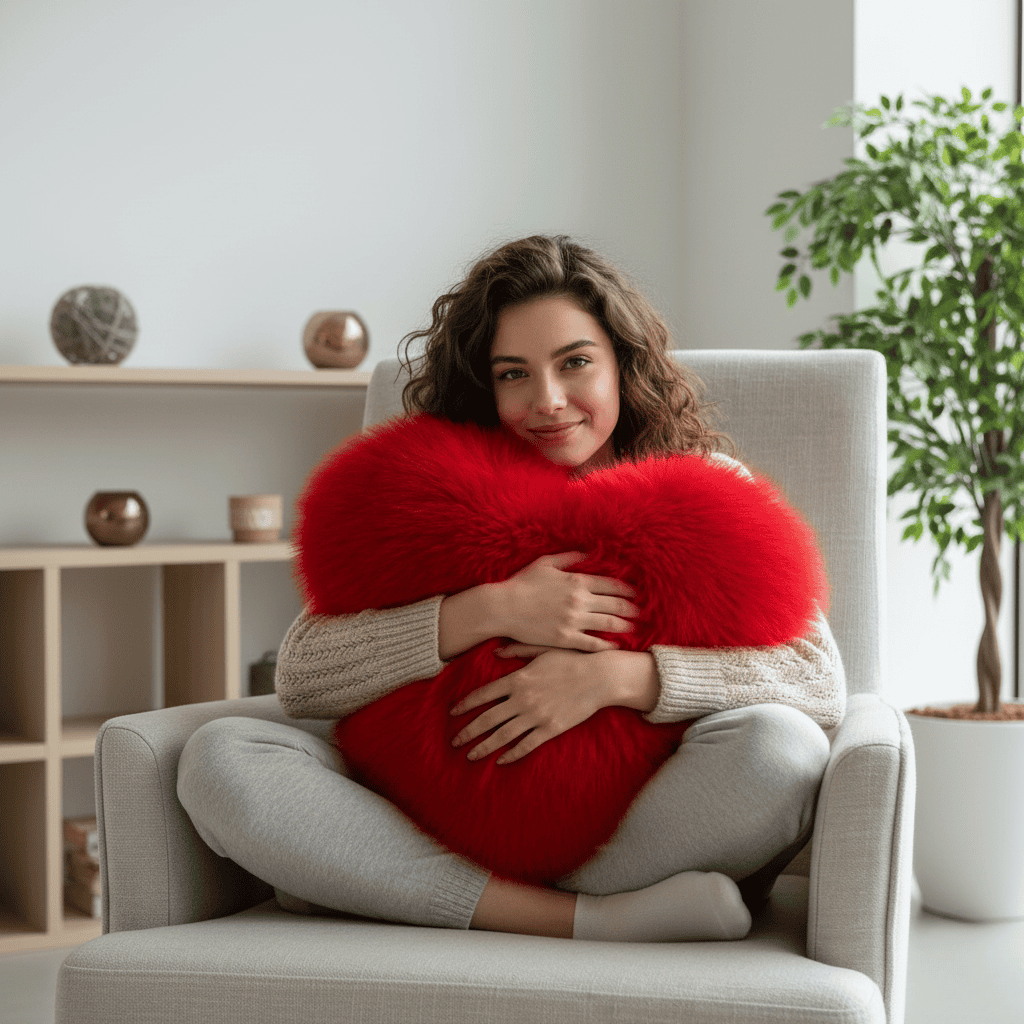 Oreiller en forme de cœur pour un intérieur moderne 4