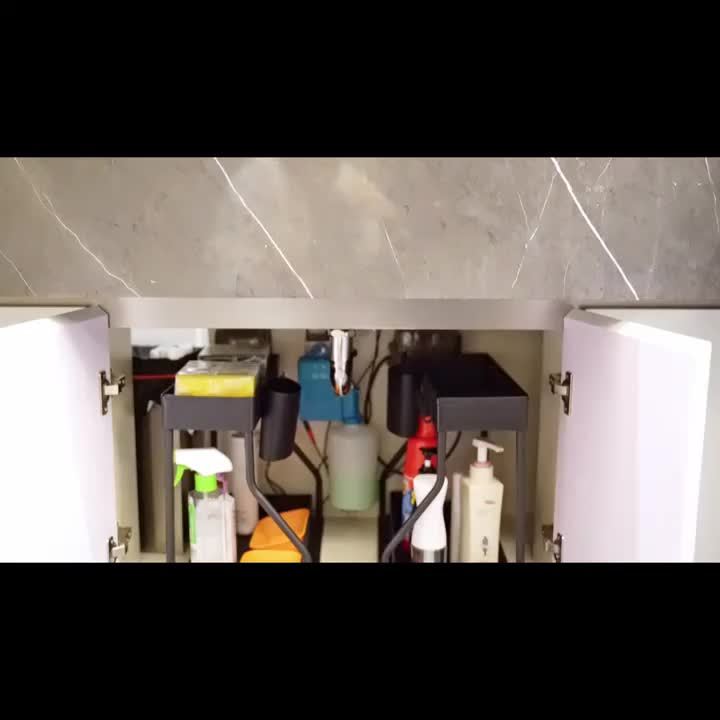 Organisateur Cuisine Multifonctionnel à 2 Niveaux avec Tiroir Coulissant 8