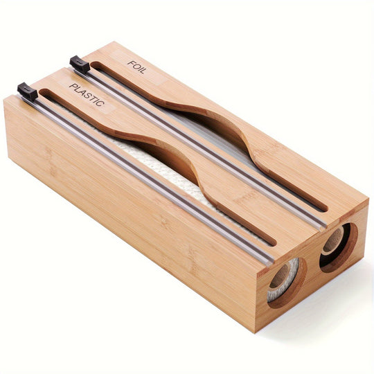 Organisateur de Cuisine en Bois 2 en 1 avec Cutter 1