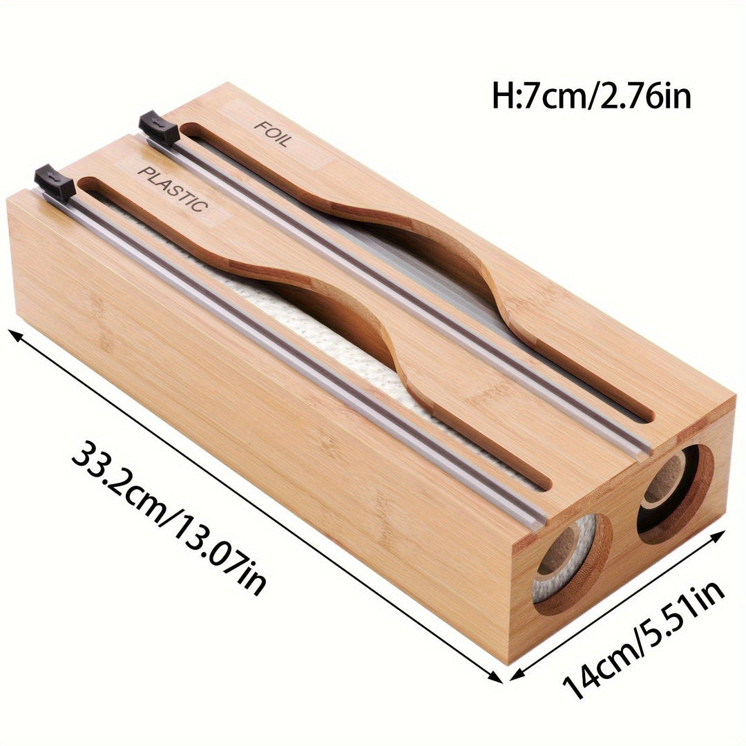 Organisateur de Cuisine en Bois 2 en 1 avec Cutter 3
