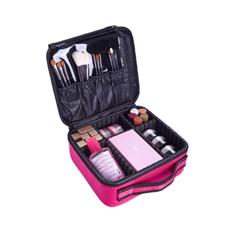 Organisateur de Maquillage Portable avec Compartiments Réglables pour Rangement Pratique 0