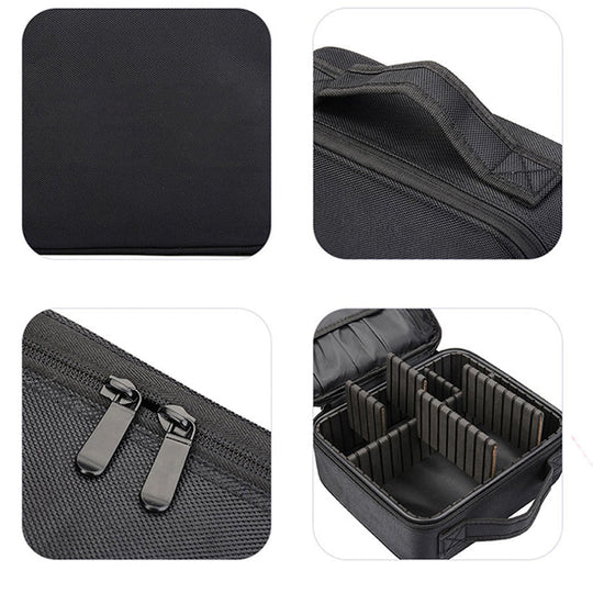 Organisateur de Maquillage Portable avec Compartiments Réglables pour Rangement Pratique 4