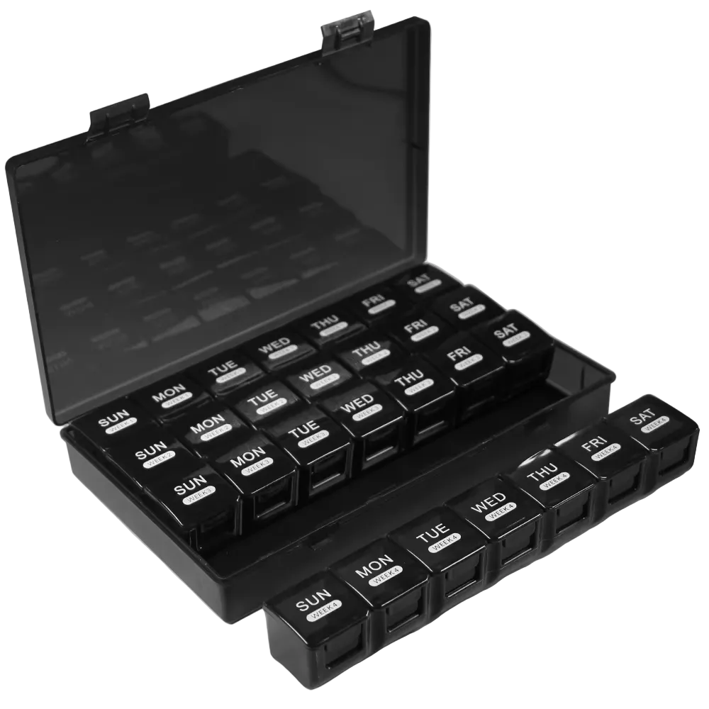 Organisateur de Médicaments Hebdomadaire 4x7 Compartiments 0