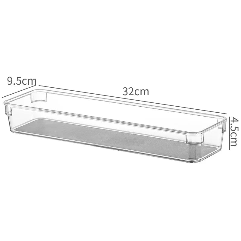 Organisateur de Rangement Étroit Transparent pour Cuisine et Réfrigérateur 0