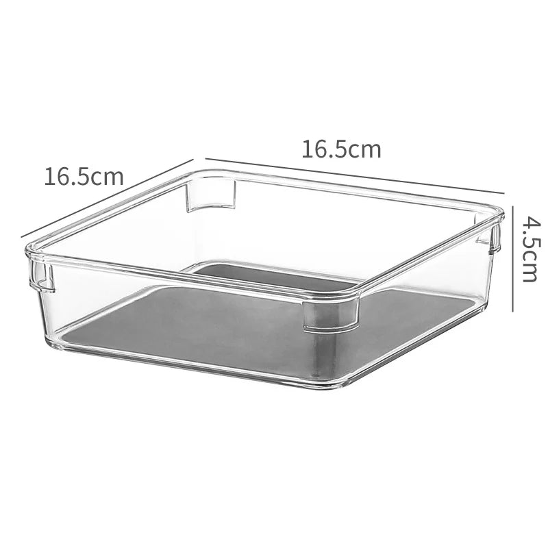 Organisateur de Rangement Étroit Transparent pour Cuisine et Réfrigérateur 4