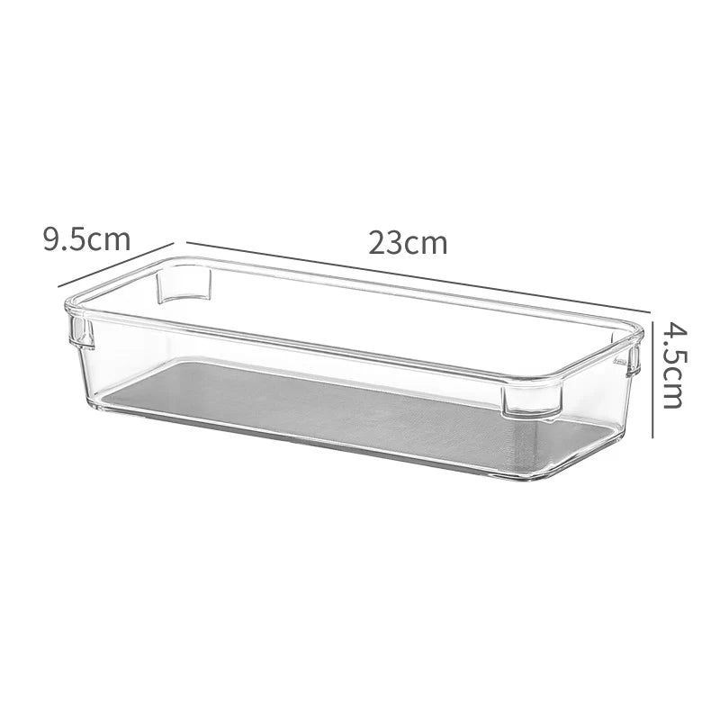 Organisateur de Rangement Étroit Transparent pour Cuisine et Réfrigérateur 7