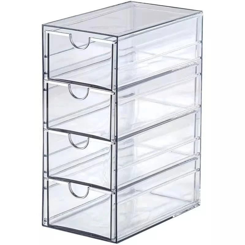 Organisateur de Tiroir Transparent à 5 Compartiments pour Maquillage et Bureau 2
