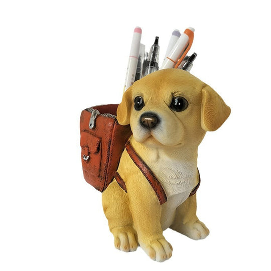 Organisateur de bureau pour femme porte-stylo chiot décoratif 5