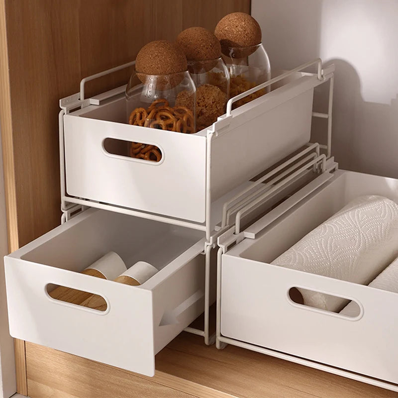 Organiseur de cuisine pour évier avec cadre ajustable 1