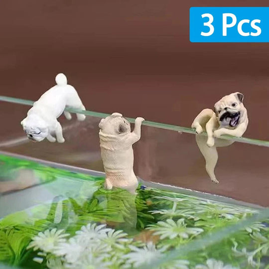 Ornement d'Aquarium Miniature Chien Cartoon Amusant 0