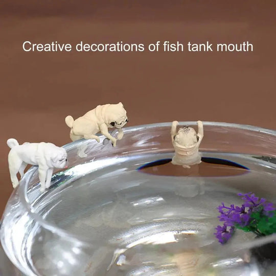 Ornement d'Aquarium Miniature Chien Cartoon Amusant 1
