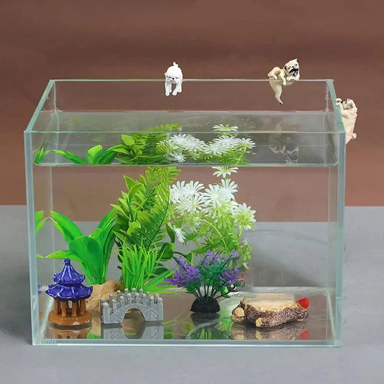 Ornement d'Aquarium Miniature Chien Cartoon Amusant 2
