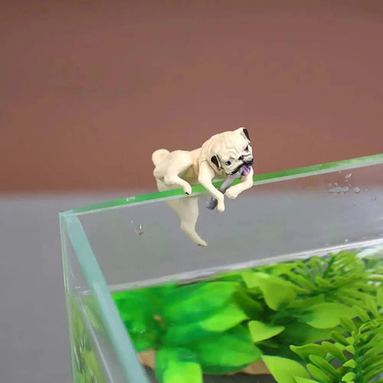 Ornement d'Aquarium Miniature Chien Cartoon Amusant 3