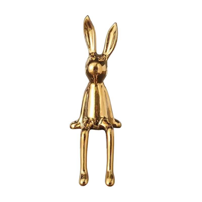Ornement de Lapin Métallique Moderne Décoratif 1