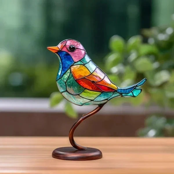 Ornements Décoratifs Oiseaux Colorés sur Branche pour Décoration d'Intérieur 0