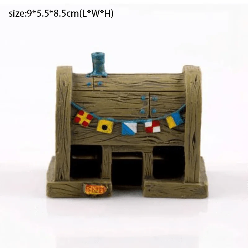 Ornements de Décoration d'Aquarium en Résine - Maison d'Ananas 5