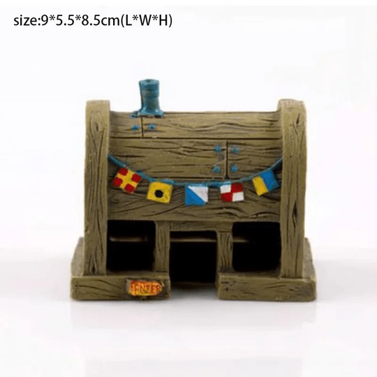 Ornements de Décoration d'Aquarium en Résine - Maison d'Ananas 5